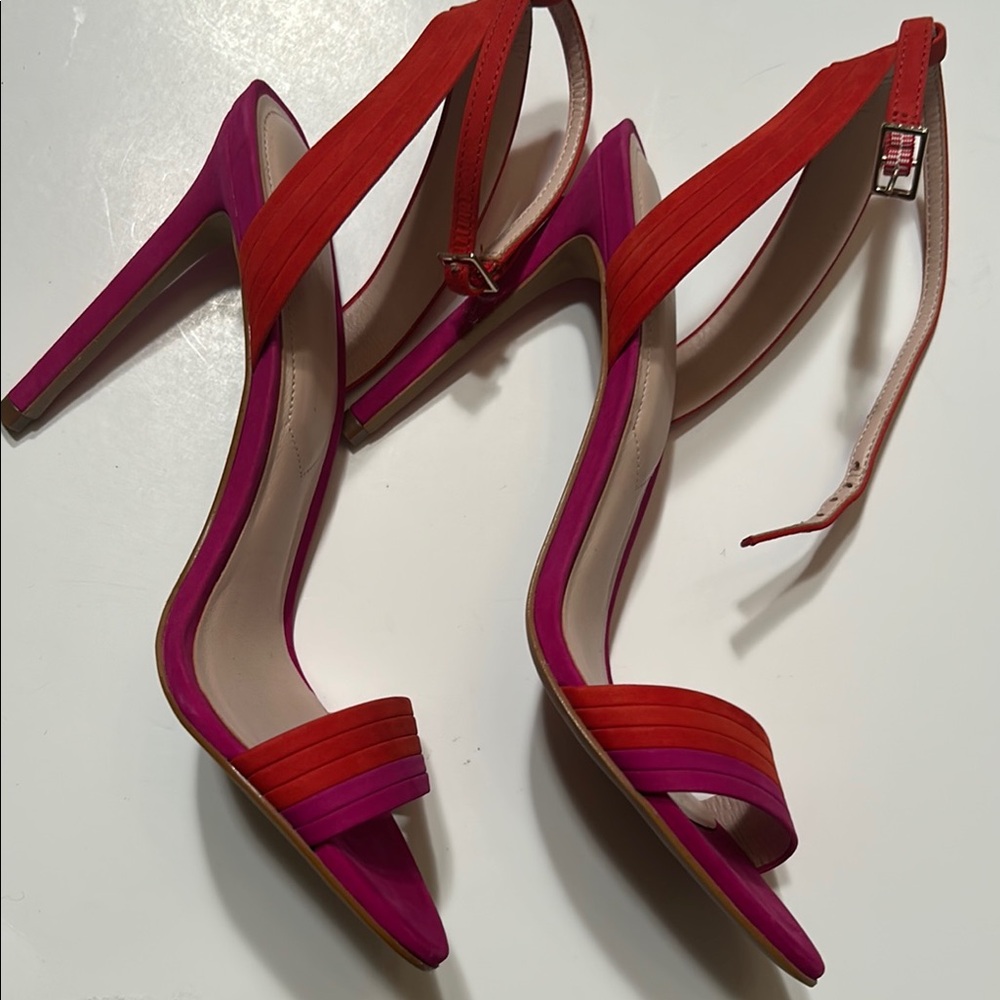 Aldo Red and Pink Stiletto Heels - Picture 3 of 11